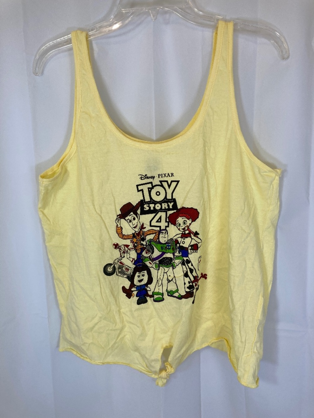 Disney Pixar Toy Story 4 Tank Top Sz XL 15/17 Juniors Yellow